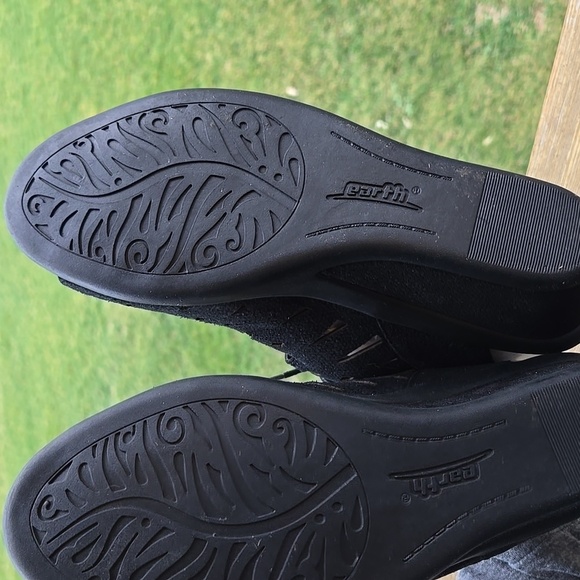 EARTHBRAND DAYLILY SANDALS BLACK BRASILIA WOMENS 10 TIE LACE FRONT - Picture 3 of 4